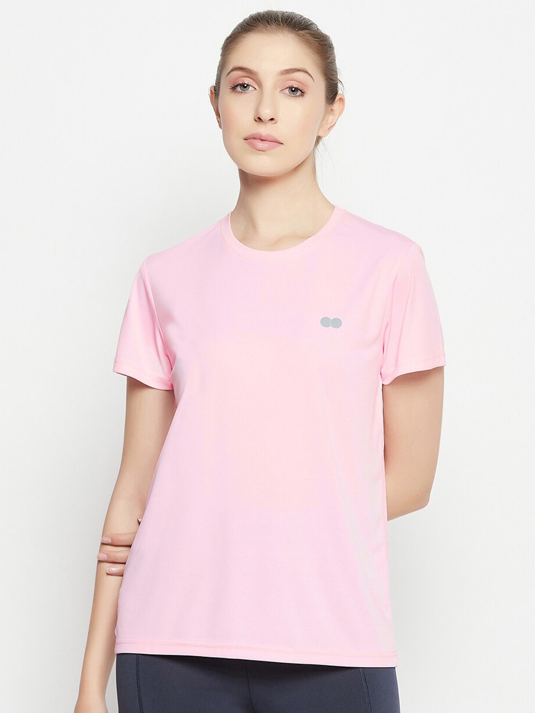 

Clovia Pink Round Neck Comfort Fit T-shirt
