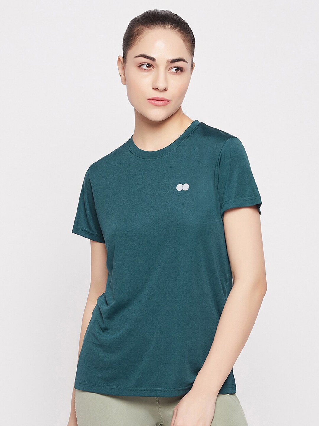 

Clovia Teal Green Round Neck Comfort-Fit T-shirt
