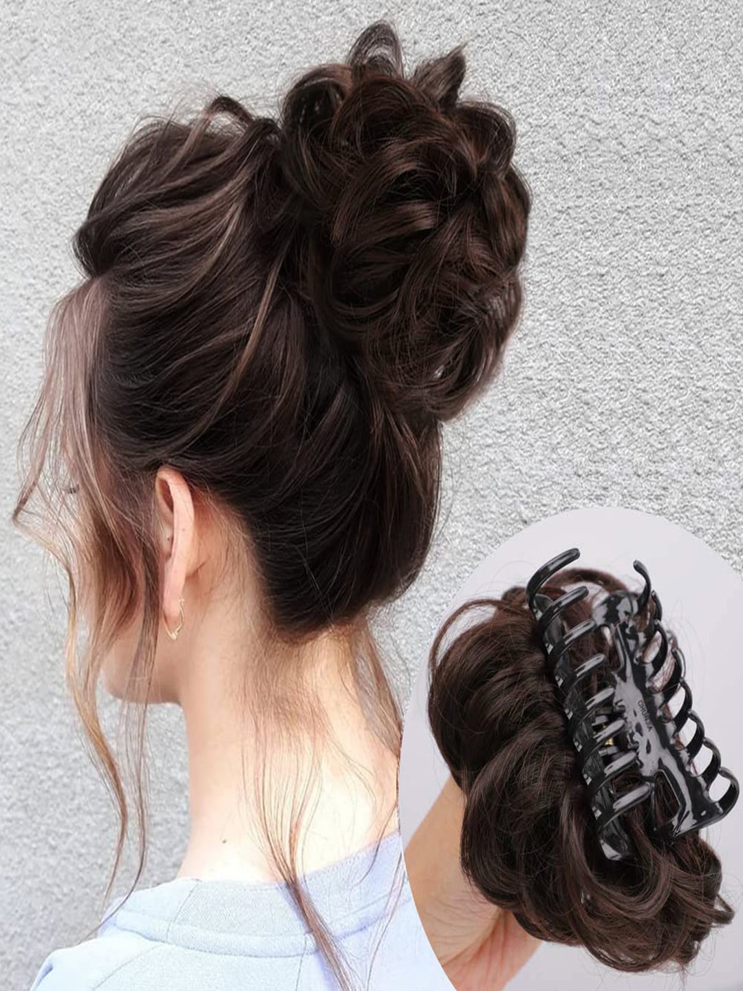 

FIMBUL Messy Curly Bun Hair Extensions - Black 15