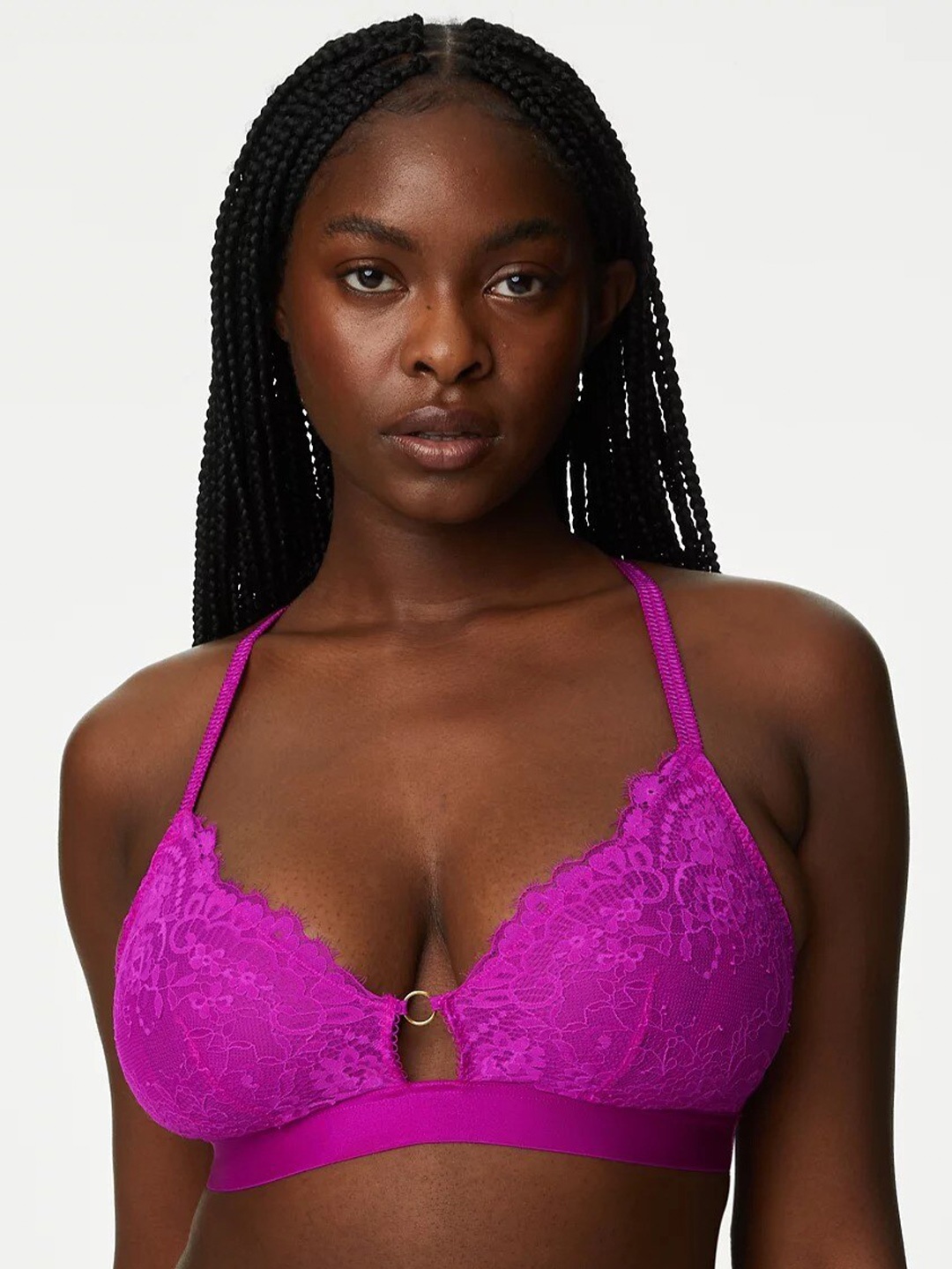 

Marks & Spencer Full Coverage Bralette Bra All Day Comfort, Magenta