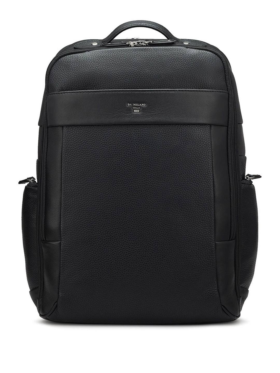 

Da Milano Men Leather Backpack, Black
