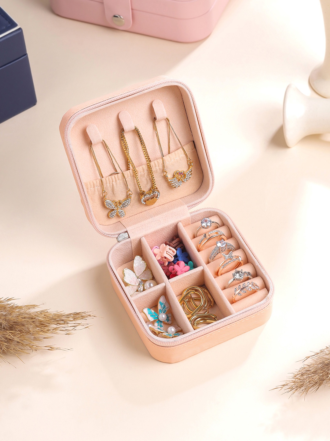 

Yellow Chimes Peach Jewelry Box Organiser