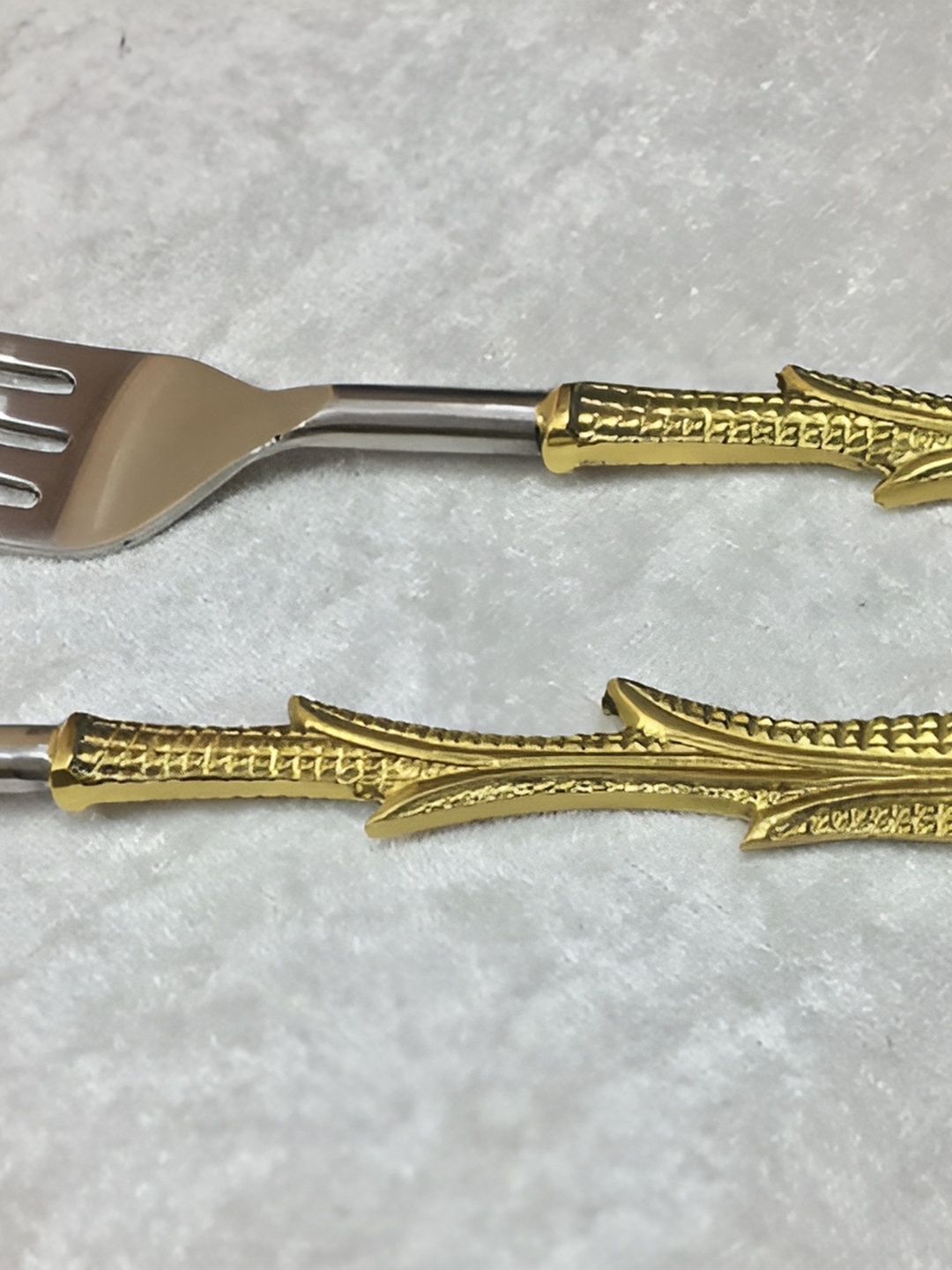 

Maverics 2 Pieces Gold Toned Stainless Steel Spoon and Fork
