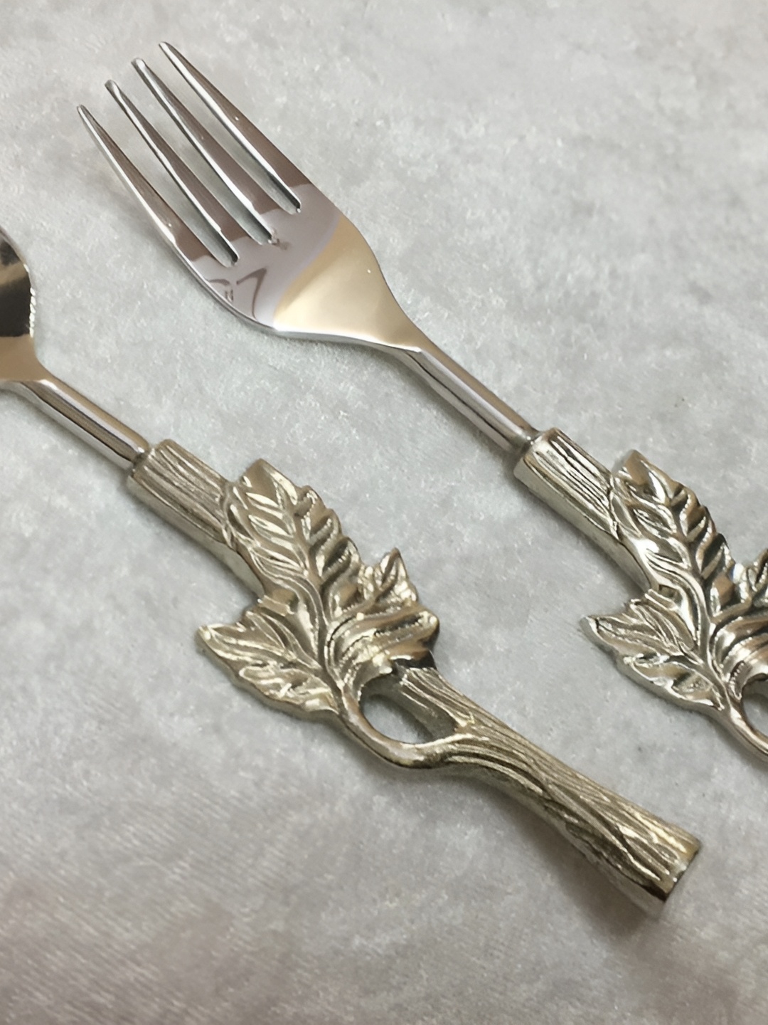 

Maverics 2 Pieces Stainless Steel Spoon & Fork, Silver