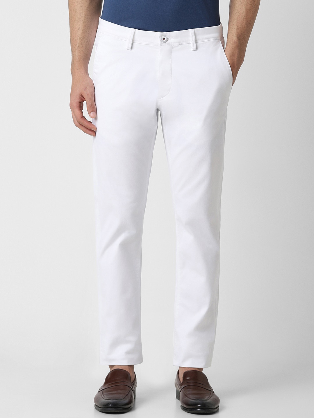 

Van Heusen Sport Mid-Rise Slim Fit Cotton Trousers, White