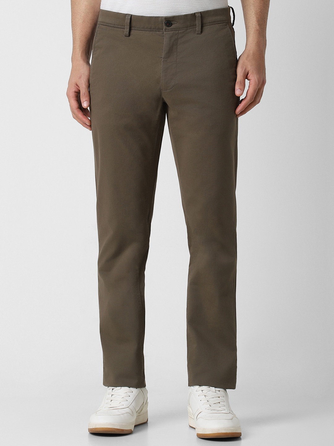 

Van Heusen Sport Men Slim Fit Mid-Rise Trousers, Brown