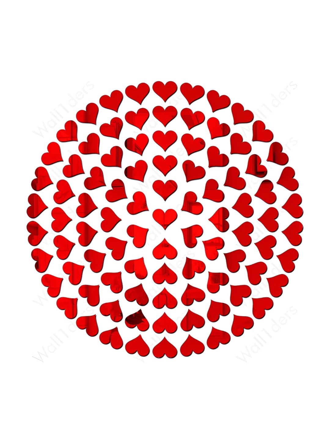

Wall1ders Red 100 Pieces Heart Shape Acrylic Wall Stickers