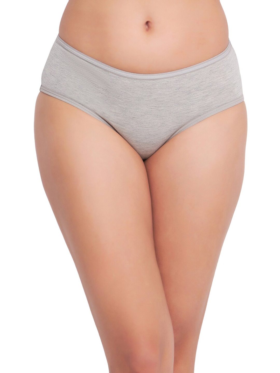 

Clovia Printed Mid Rise Anti-Microbial Hipster Brief, Grey