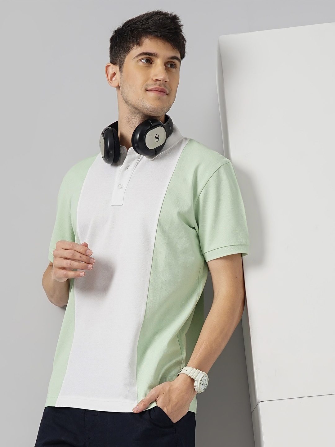 

Celio Polo Collar Short Sleeves Cotton T-shirt, Green