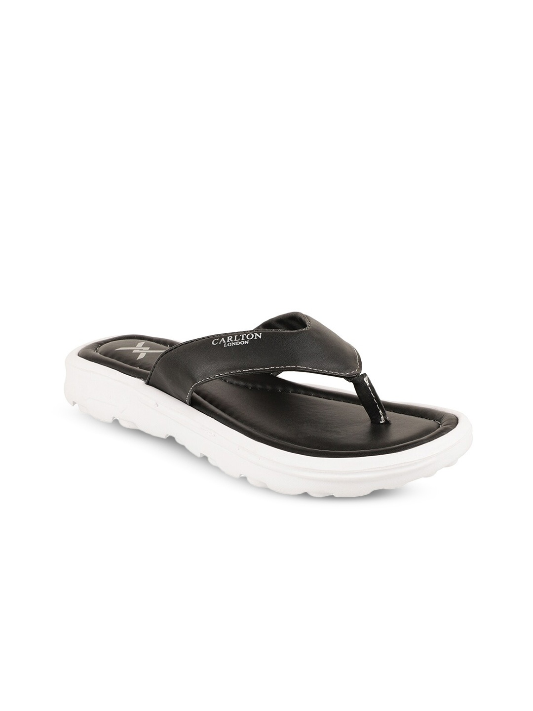 

Carlton London sports Women Rubber Thong Flip-Flops, Black