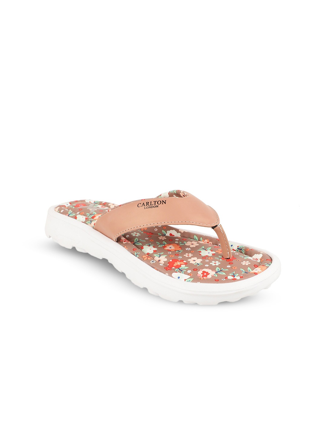

Carlton London sports Women Printed Rubber Thong Flip-Flops, Pink