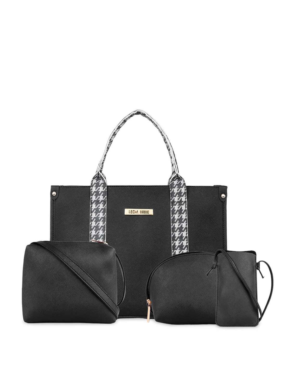 

LEGAL BRIBE Set Of 4 Structured Tote Bag, Black