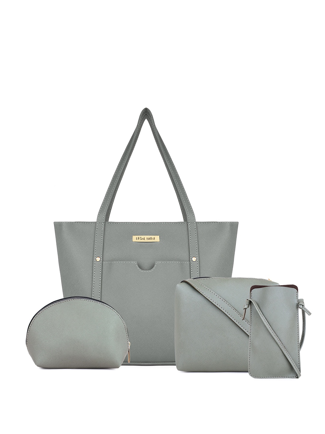 

LEGAL BRIBE Set Of 4 Structured Tote Bag, Green