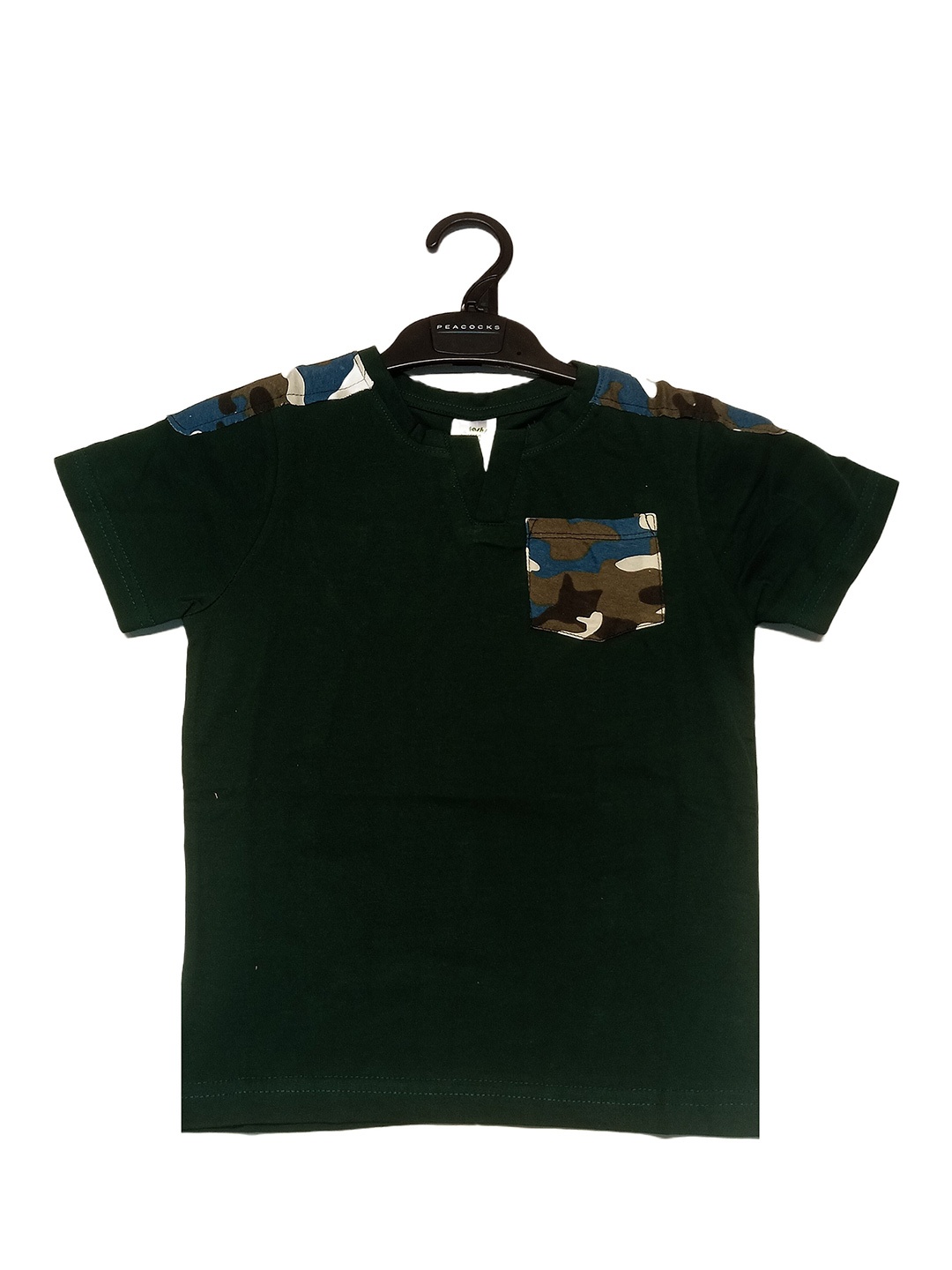 

BAESD Boys Round Neck Pockets Cotton T-shirt, Green