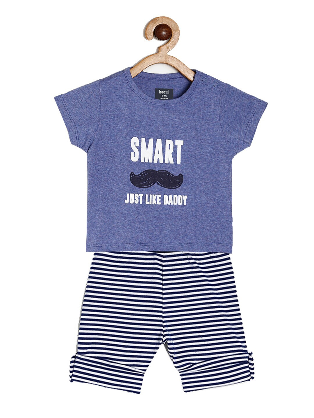 

BAESD Kids Printed Short Sleeves T-shirt with Shorts, Purple