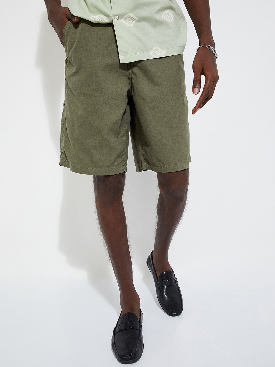 

max URB_N Men Solid Shorts, Green