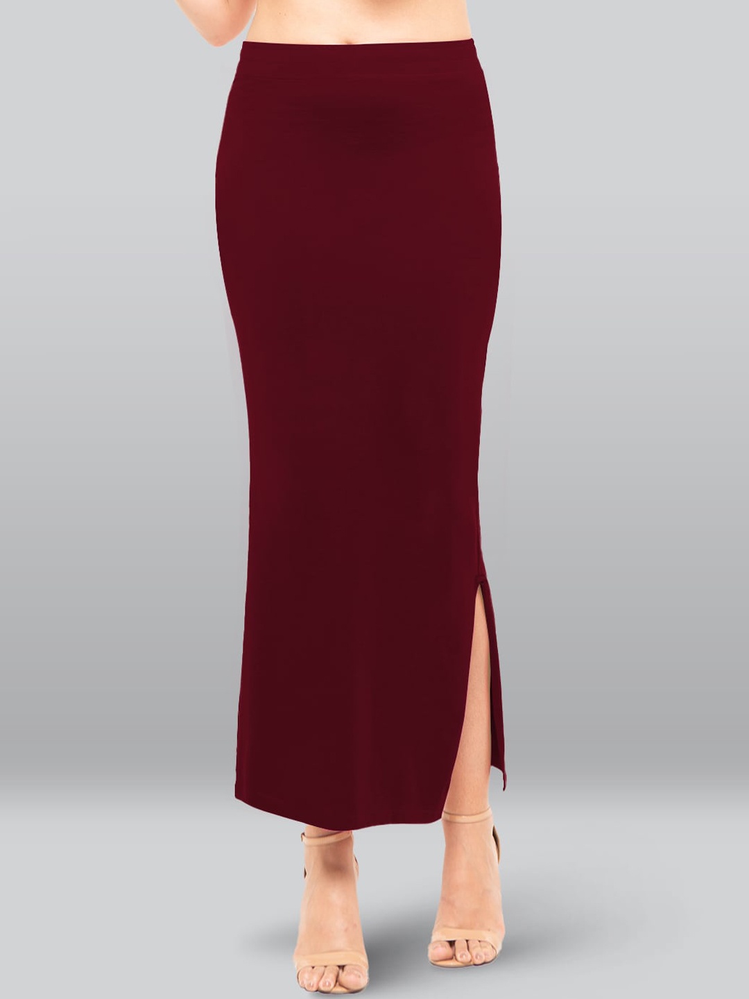 

LYRA Snug Fit Cotton Saree Shapewear With Inner Drawstring, Maroon