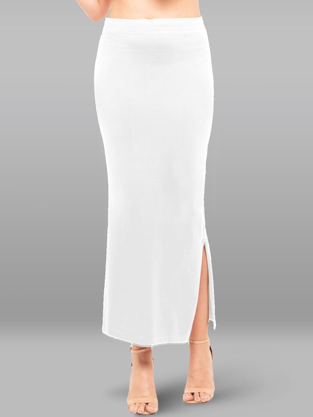 

LYRA Snug Fit Cotton Saree Shapewear With Inner Drawstring, Off white