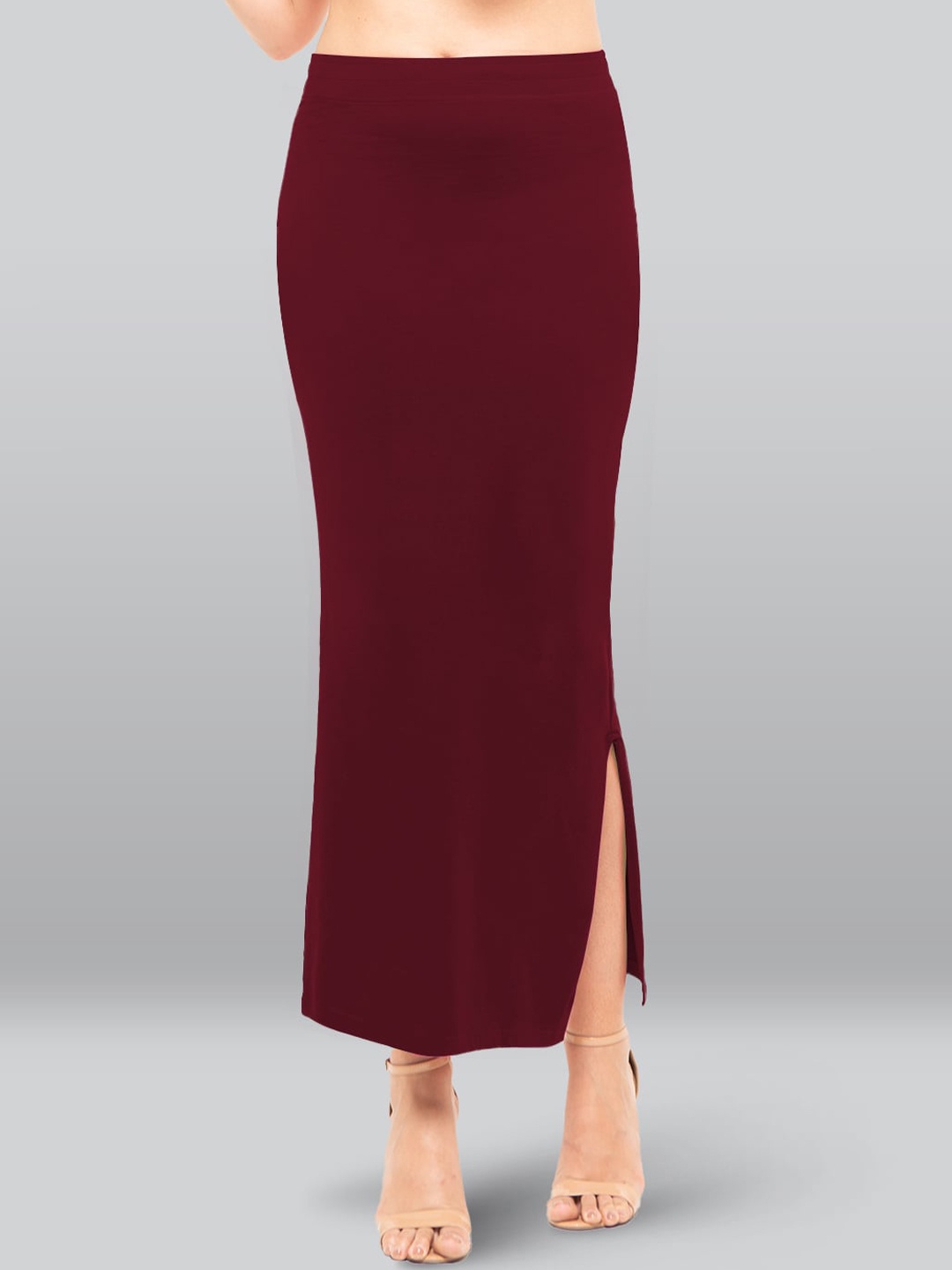

LYRA Snug Fit Cotton Saree Shapewear With Inner Drawstring, Maroon
