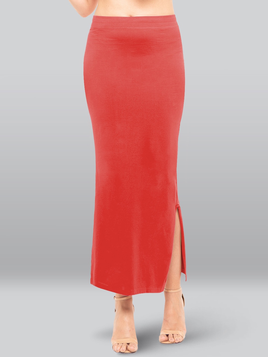 

LYRA Snug Fit Cotton Saree Shapewear, Red