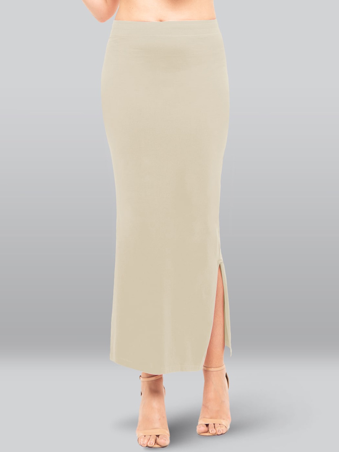 

LYRA Snug Fit Mid-Rise Cotton Saree Shapewear, Beige