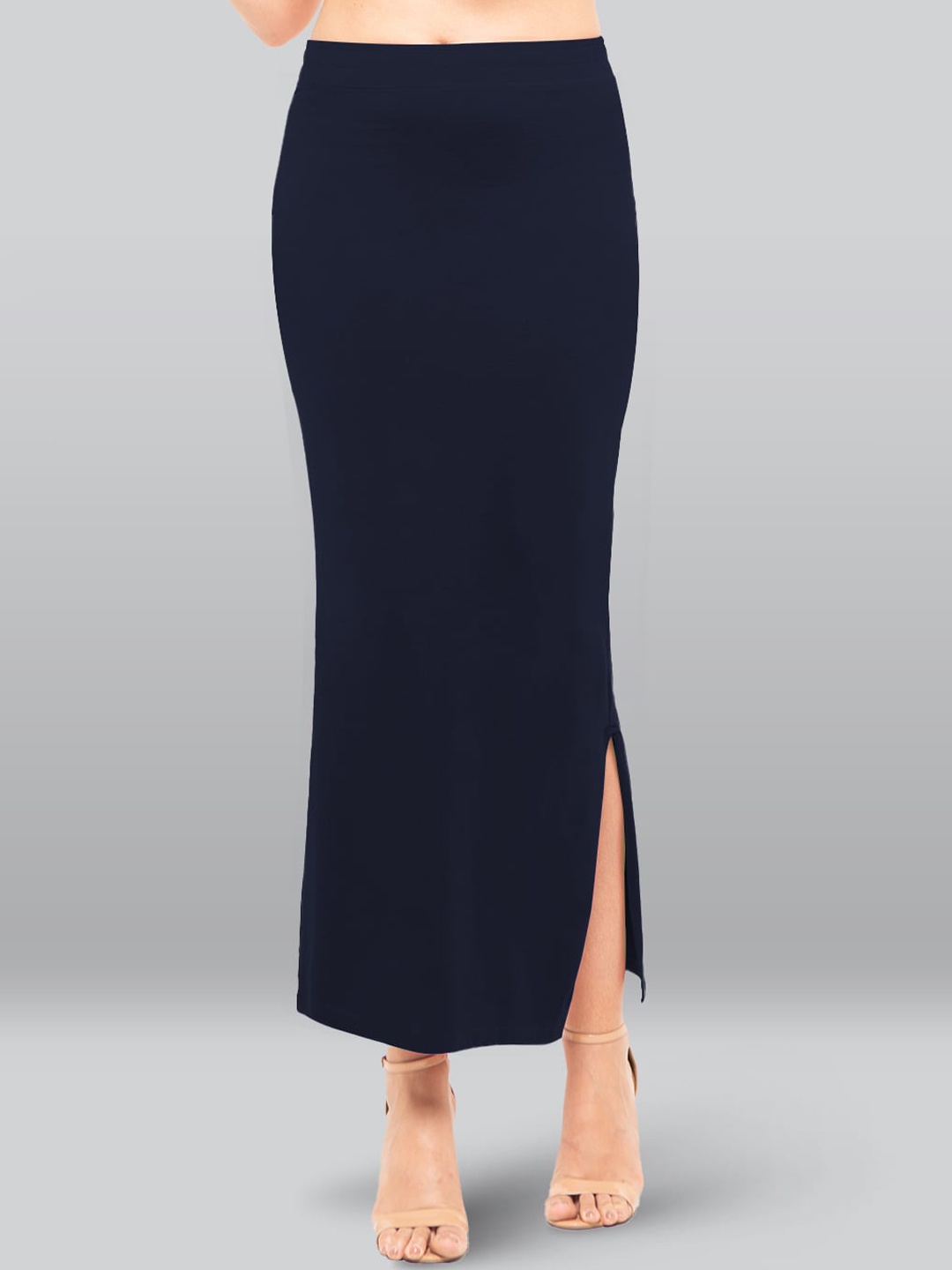

LYRA Snug Fit Mid-Rise Cotton Saree Shapewear, Navy blue
