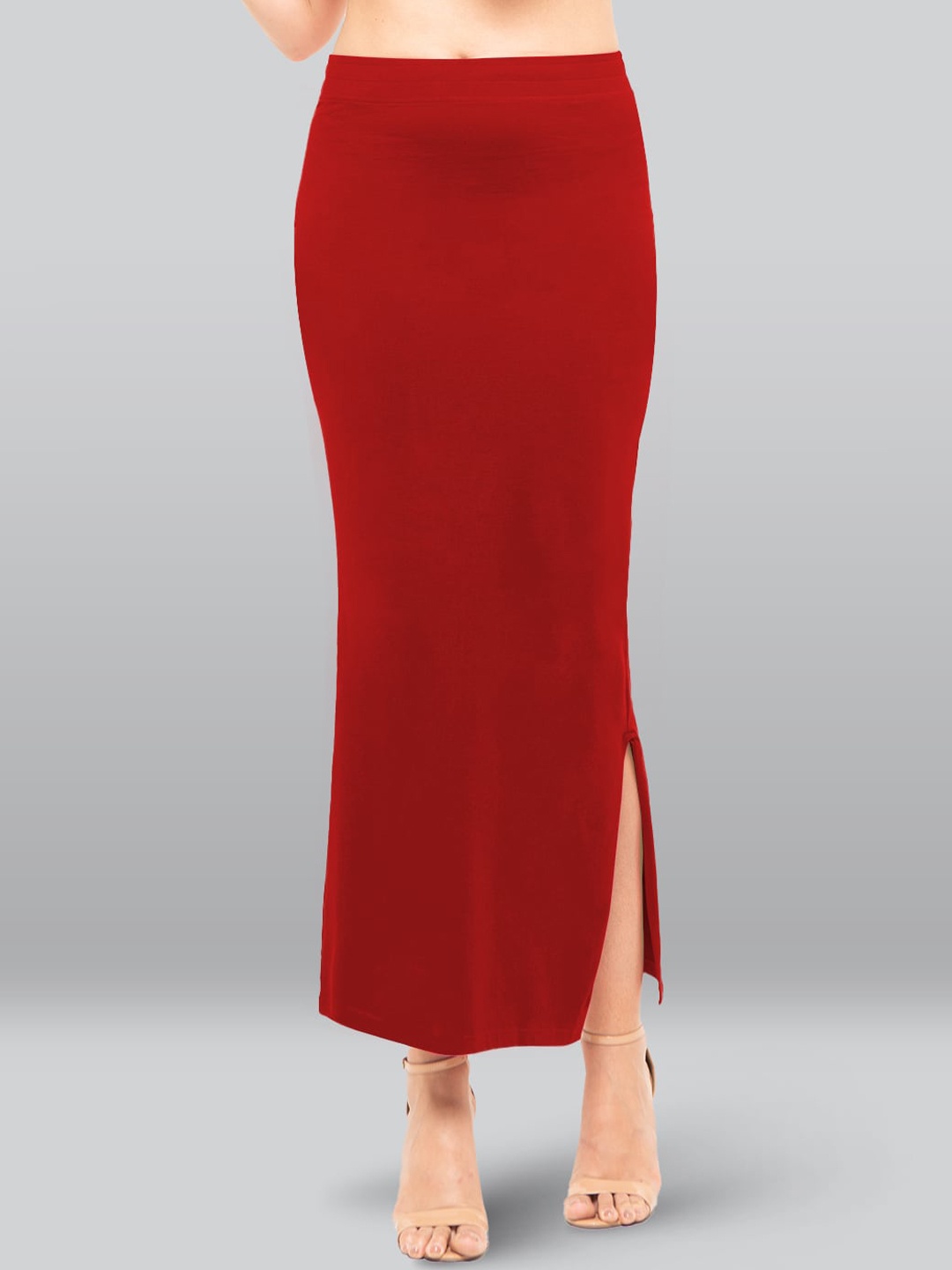 

LYRA Snug Fit Cotton Saree Shapewear, Red