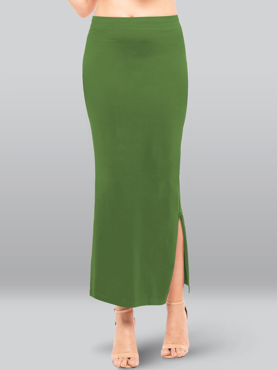 

LYRA Snug Fit Cotton Saree Shapewear, Olive
