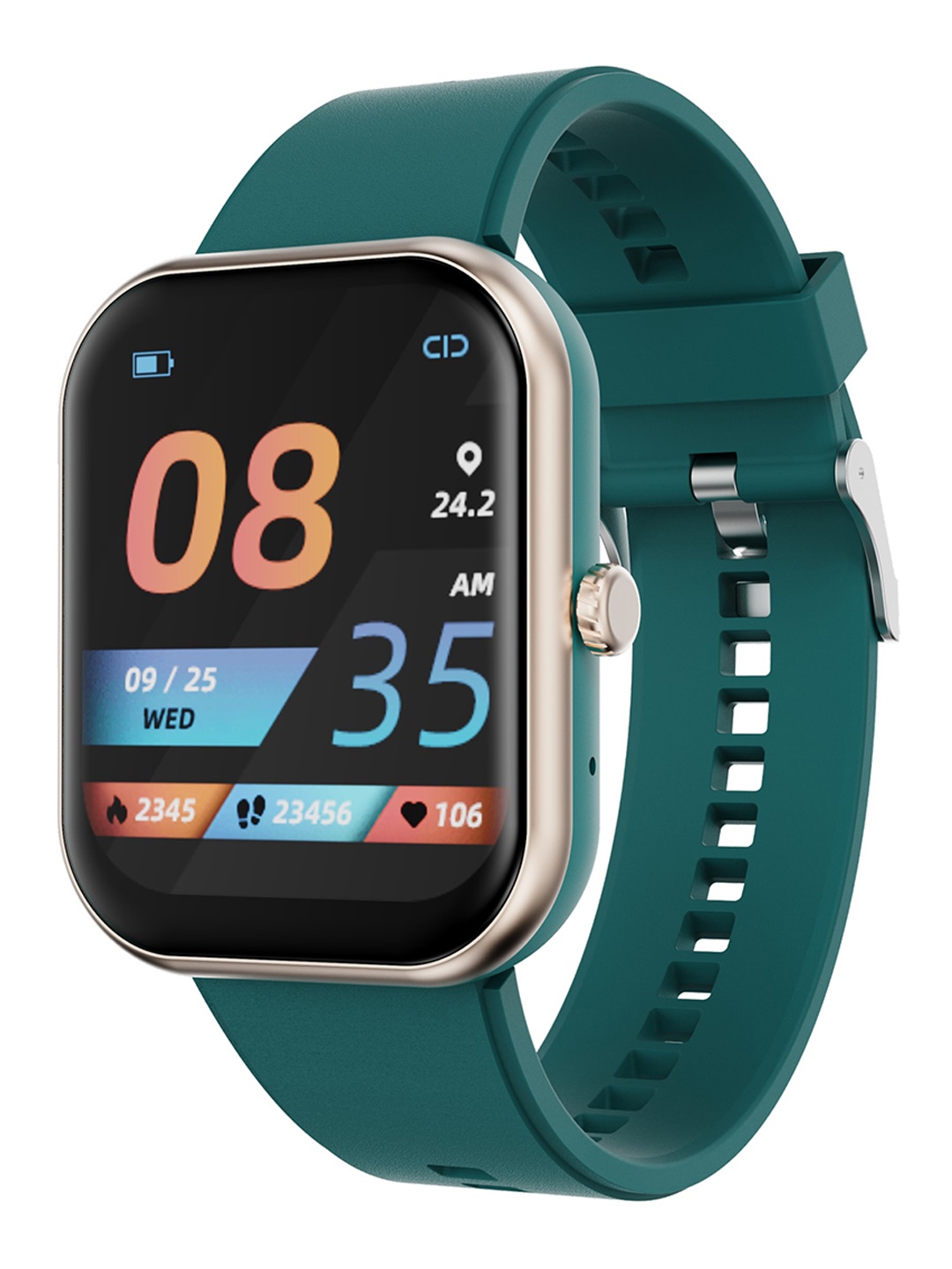 

GIZMORE Unisex Rectangular Dial Ultra Max Smart Watch, Green