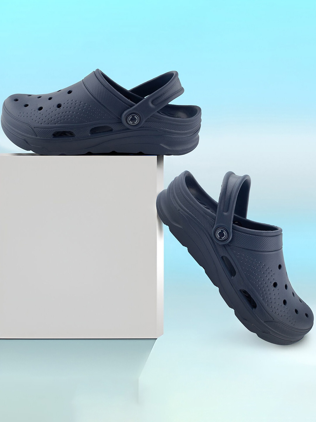 

Red Tape Men Self Design Clogs, Blue