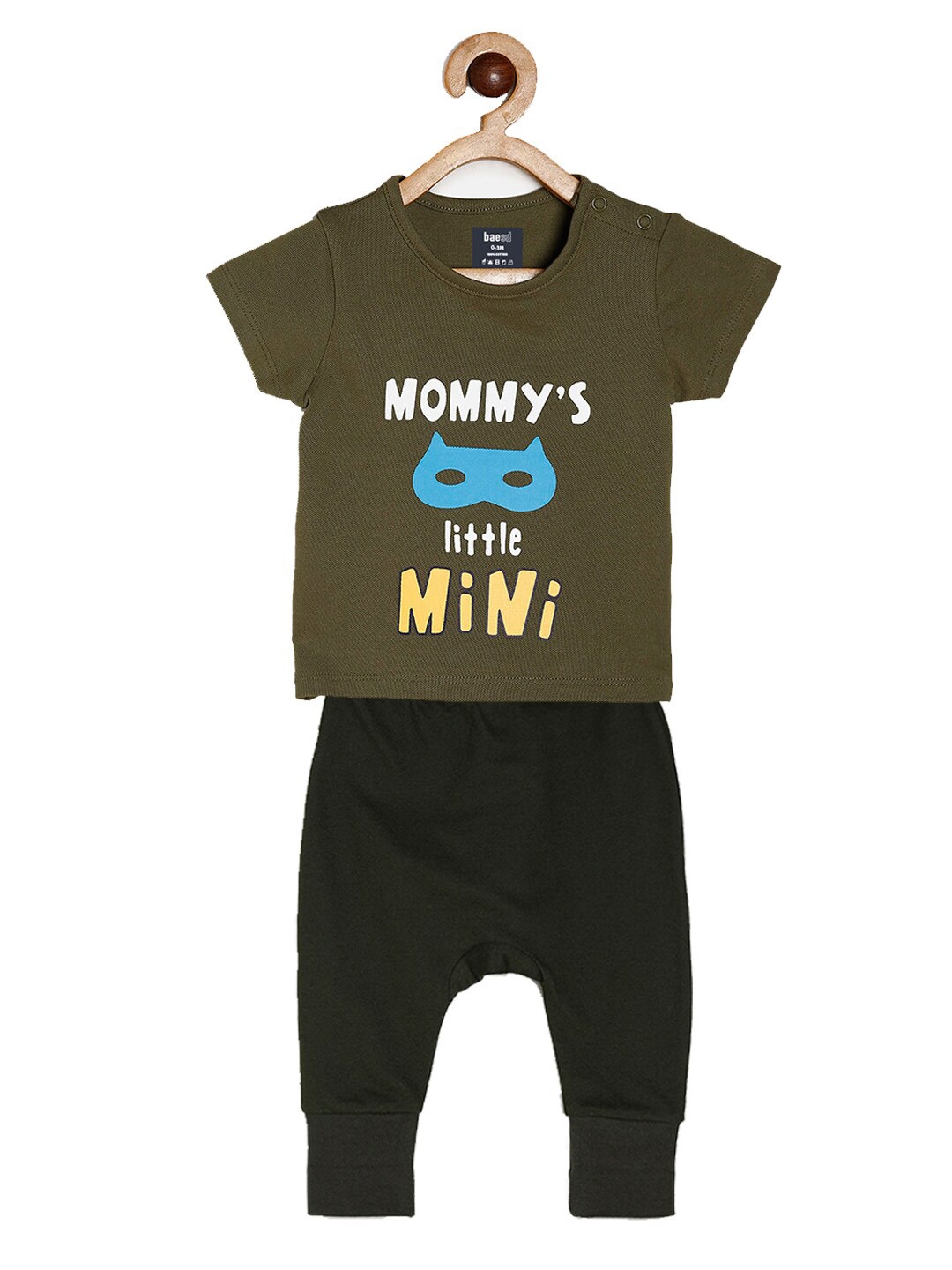 

BAESD Infants Printed T-shirt With Trouser, Green