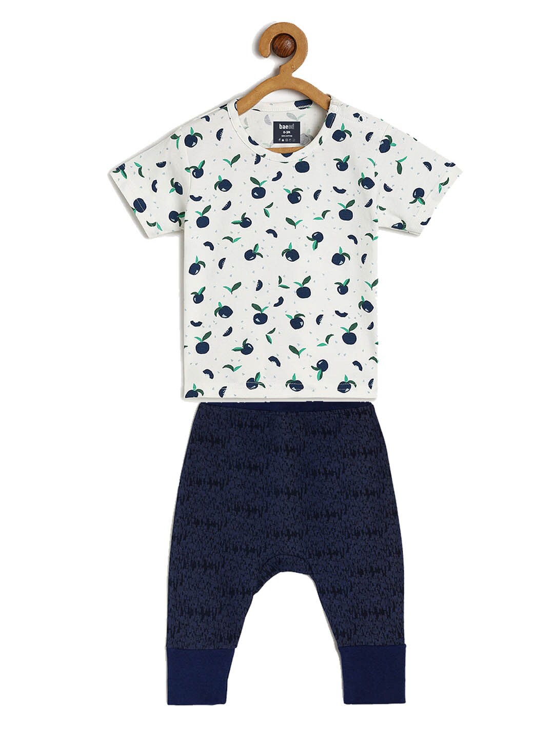 

BAESD Kids Printed Short Sleeves T-shirt with Joggers, White
