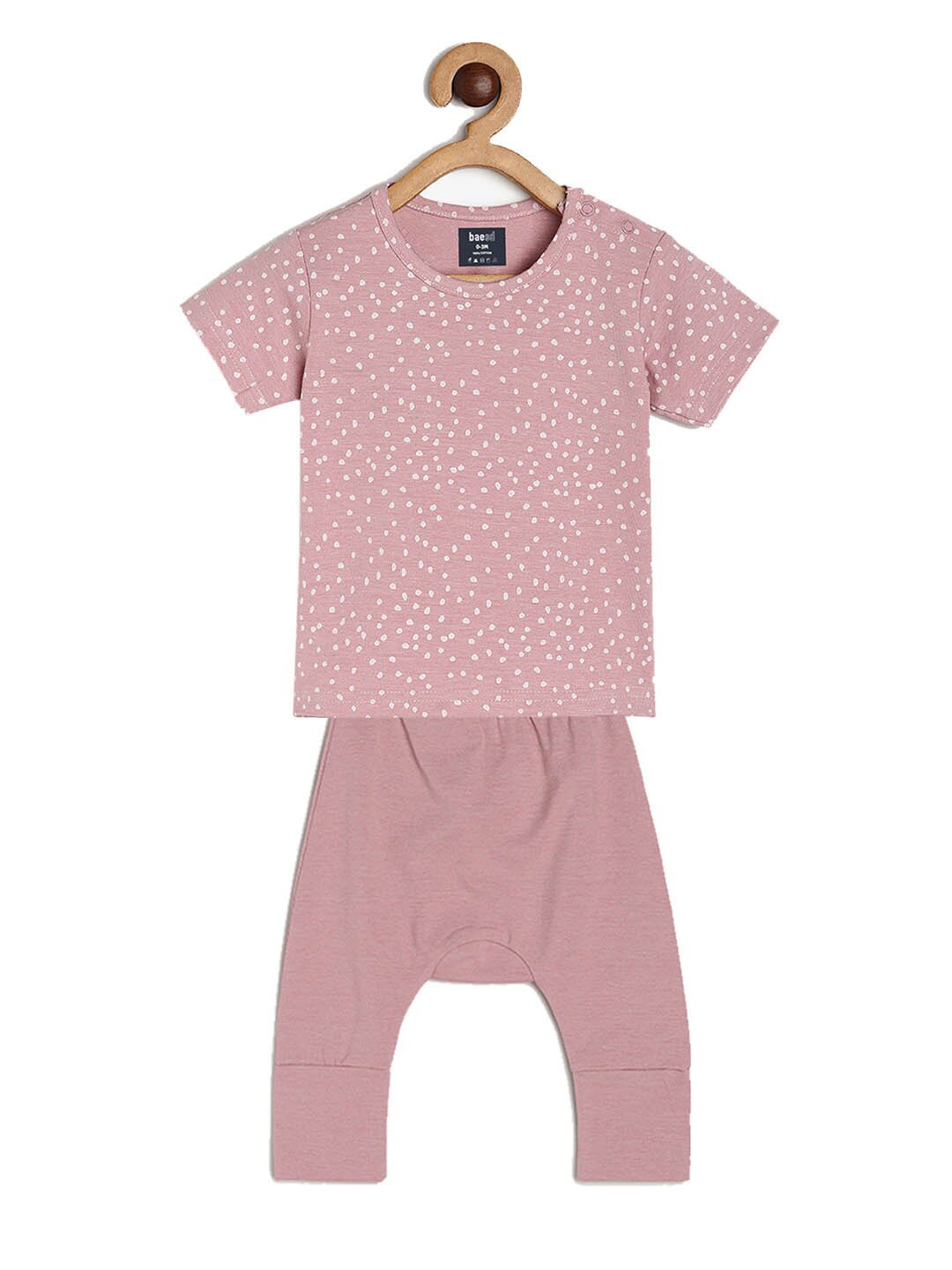 

BAESD Kids Printed Short Sleeves T-shirt with Joggers, Pink