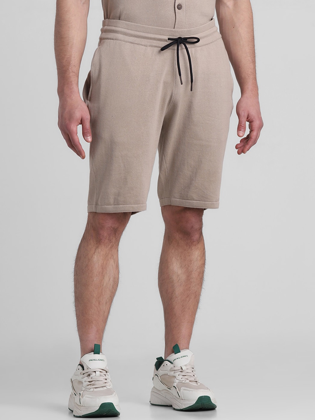 

Jack & Jones Men Slim Fit Mid-Rise Pure Cotton Shorts, Brown