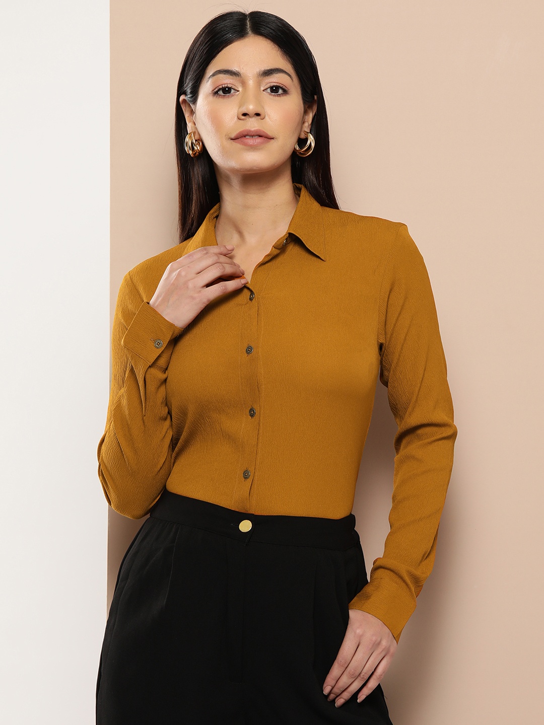 

Chemistry Standard Formal Shirt, Mustard