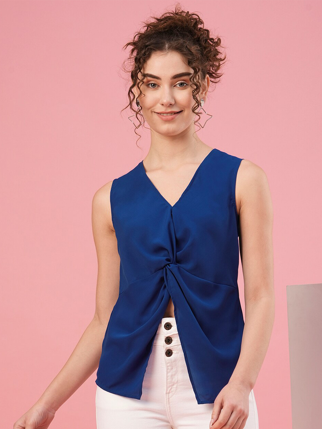 

Globus V-Neck Sleeveless Party Top, Blue