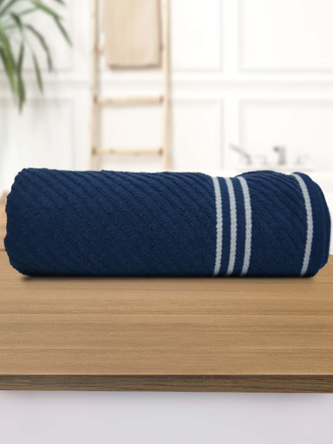 

Athom Living Navy Blue Cotton 380 GSM Bath Towel