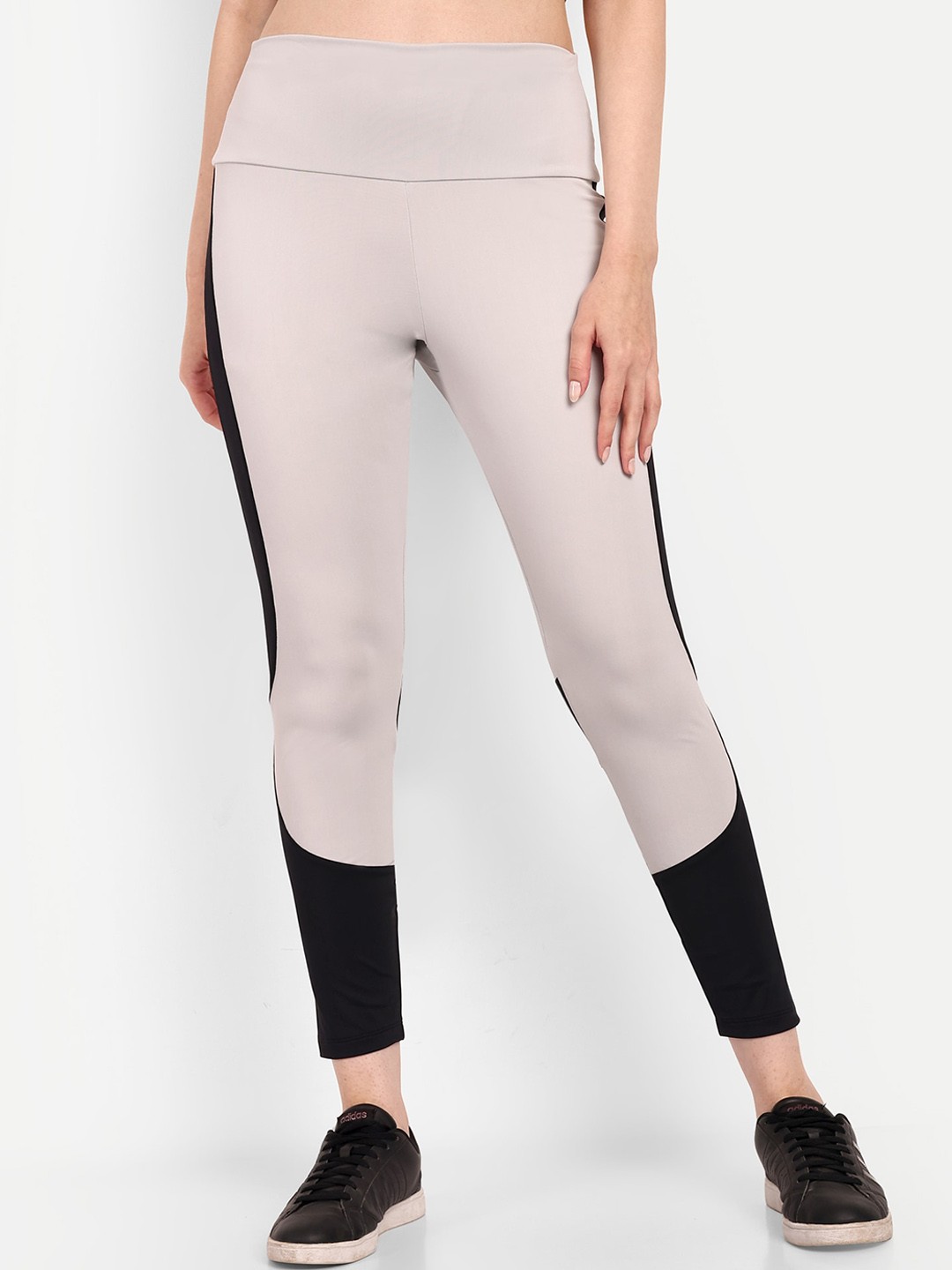 

PANDORNA Colourblocked Ankle-Length Gym Tights, Grey