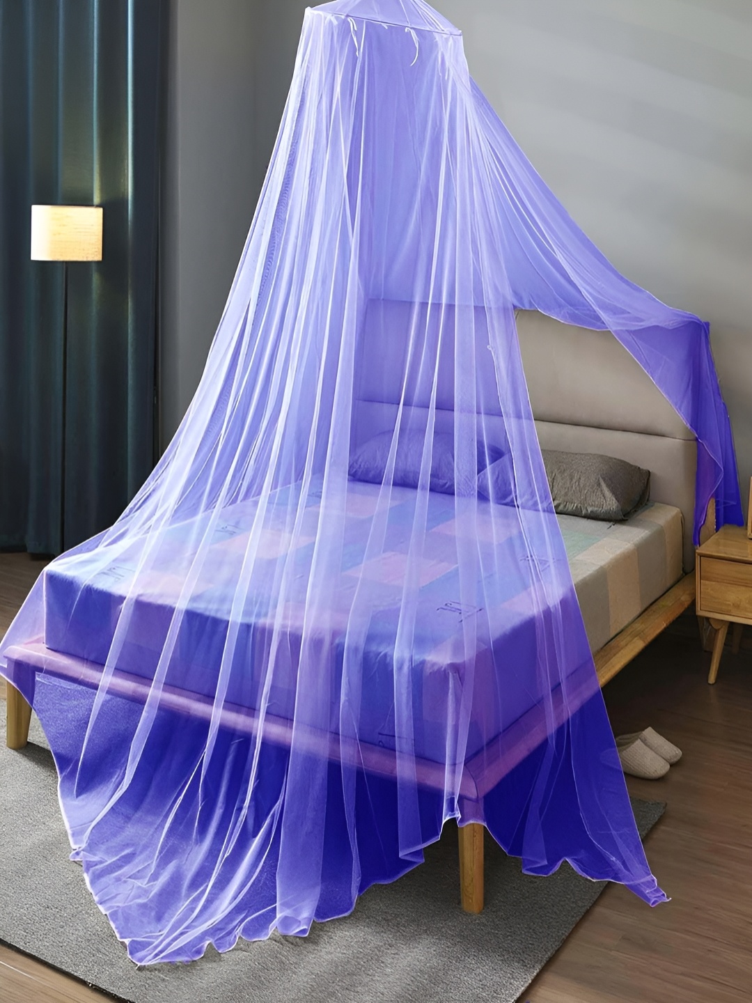 

MARUTI ENTERPRISE Blue King Size Tent Mosquito Net
