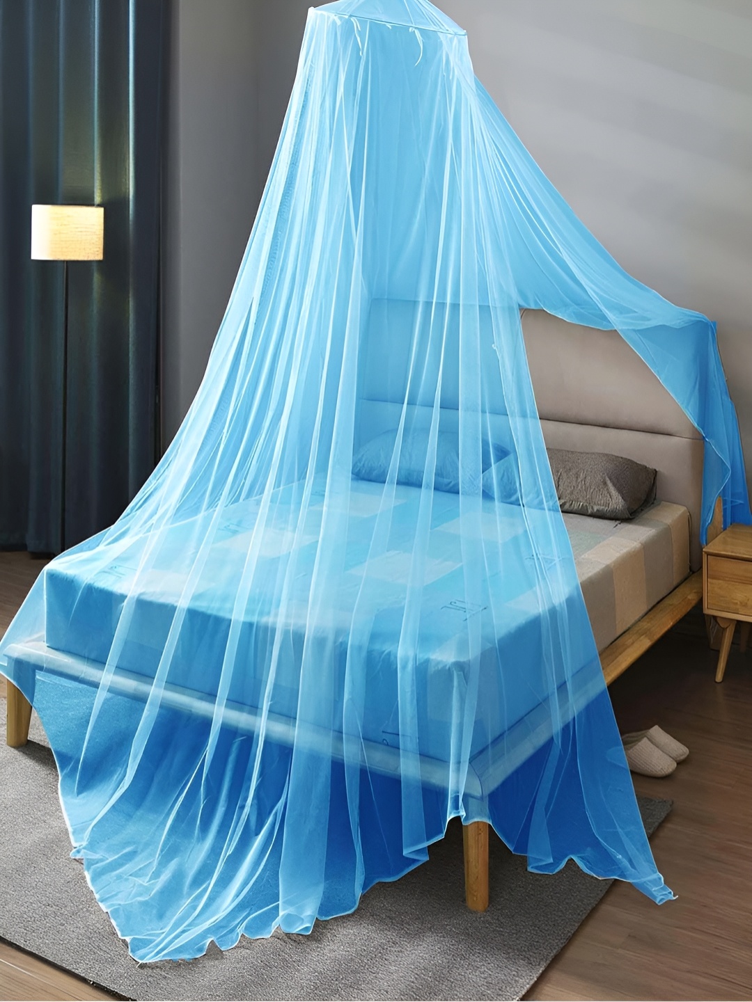 

MARUTI ENTERPRISE Blue King Size Tent Mosquito Net