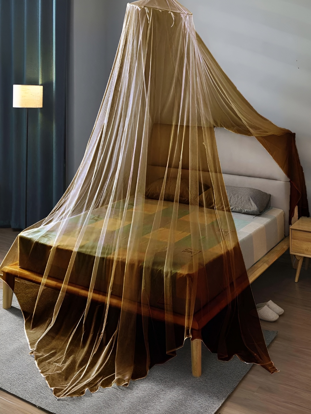 

MARUTI ENTERPRISE Olive Green King Size Hanging Mosquito Net
