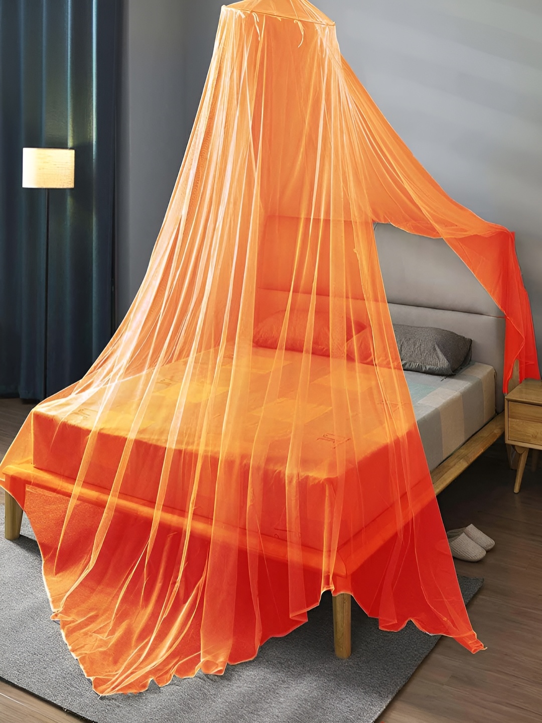 

MARUTI ENTERPRISE Orange King Size Tent Mosquito Net