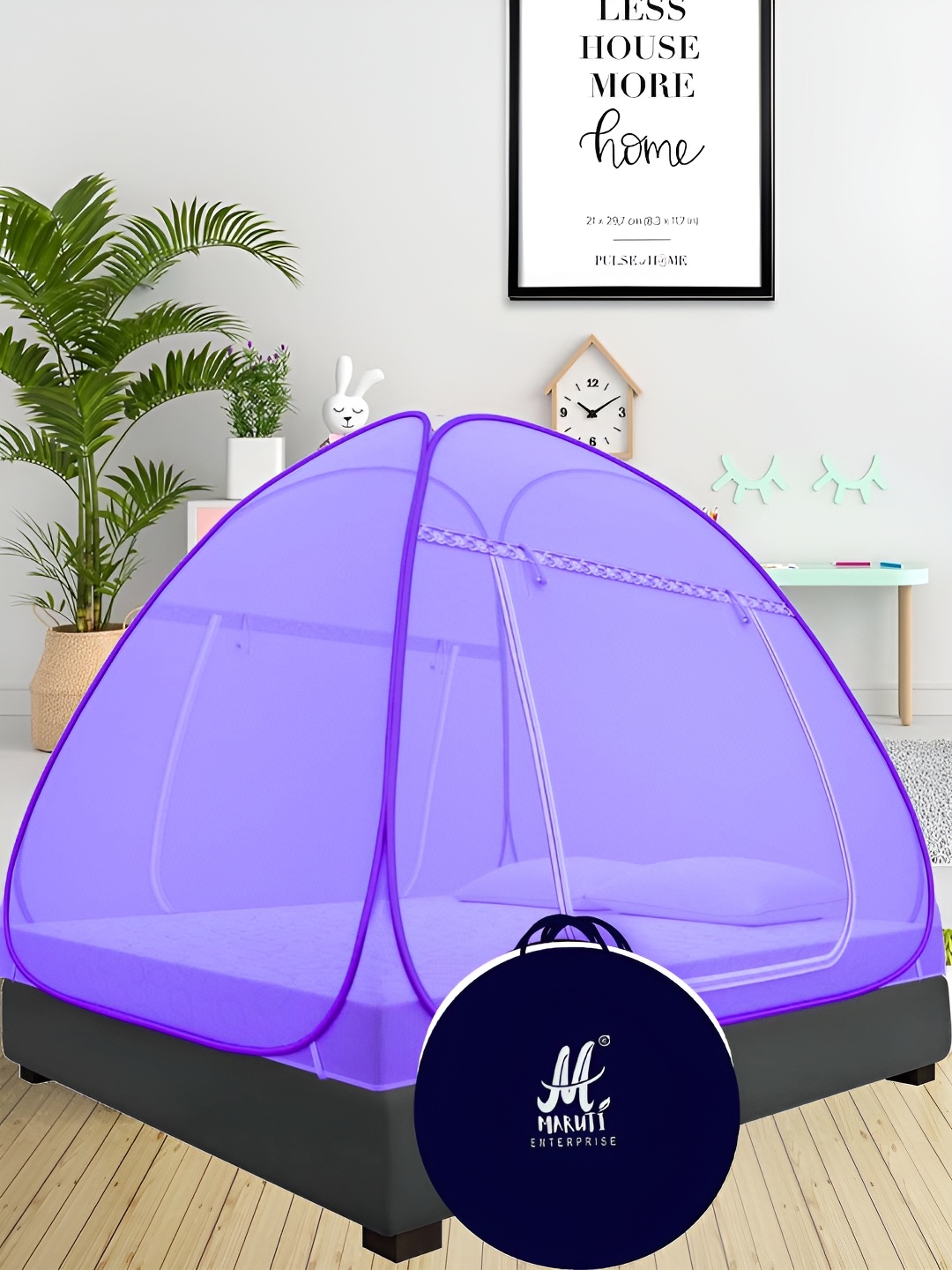 

MARUTI ENTERPRISE Purple King Size Tent Mosquito Net