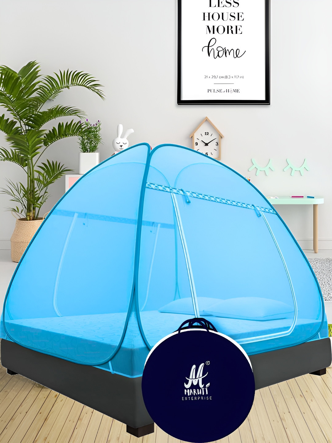 

MARUTI ENTERPRISE Blue King Size Tent Mosquito Net