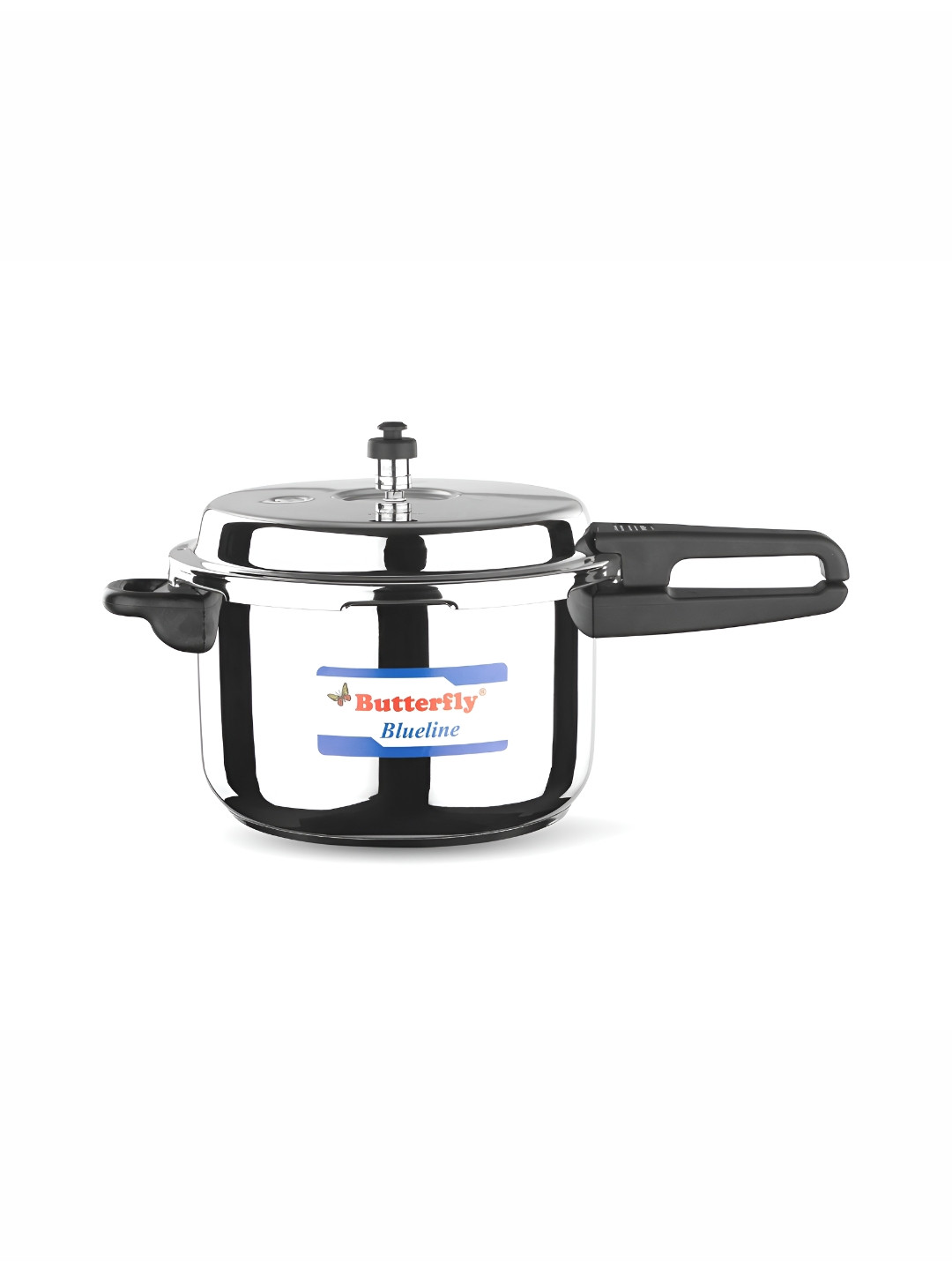 

butterfly Silver Toned & Black Stainless Steel Dishwasher Safe Pressure Cooker