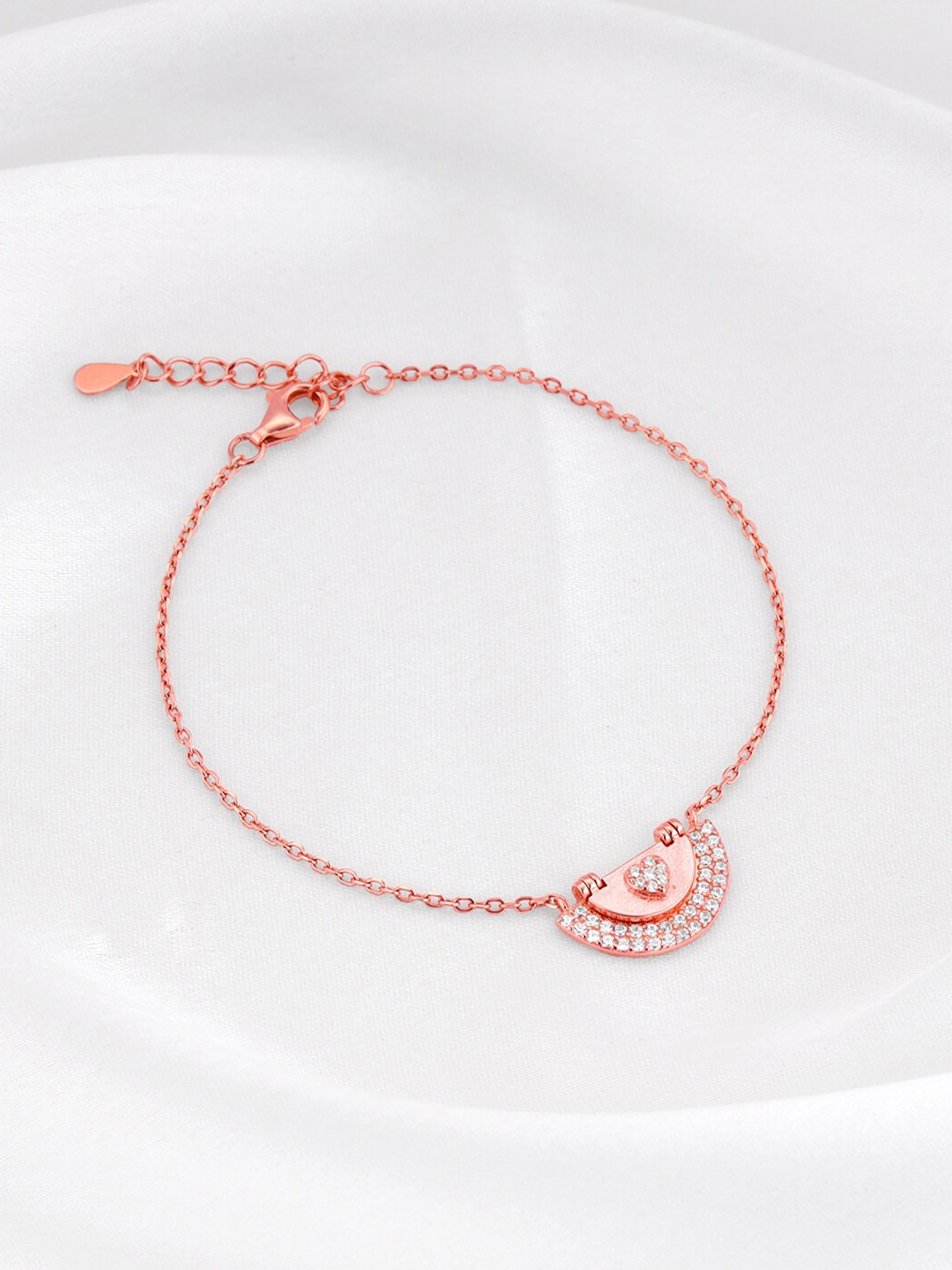 

GIVA Rose Gold-Plated 925 Sterling Silver Cubic Zirconia-Studded Bracelet