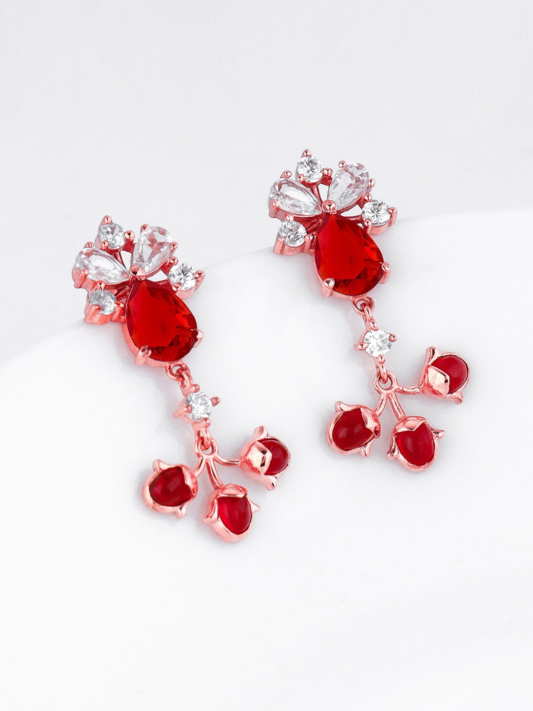 

GIVA Rose Gold-Plated Sterling Silver Contemporary Drop Earrings