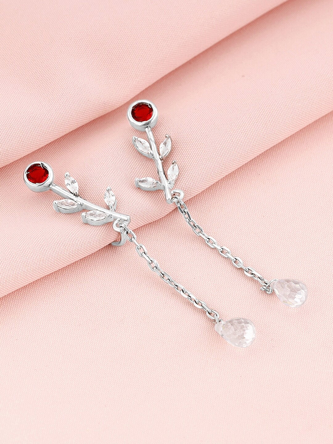 

GIVA Rhodium-Plated Sterling Silver Contemporary Drop Earrings