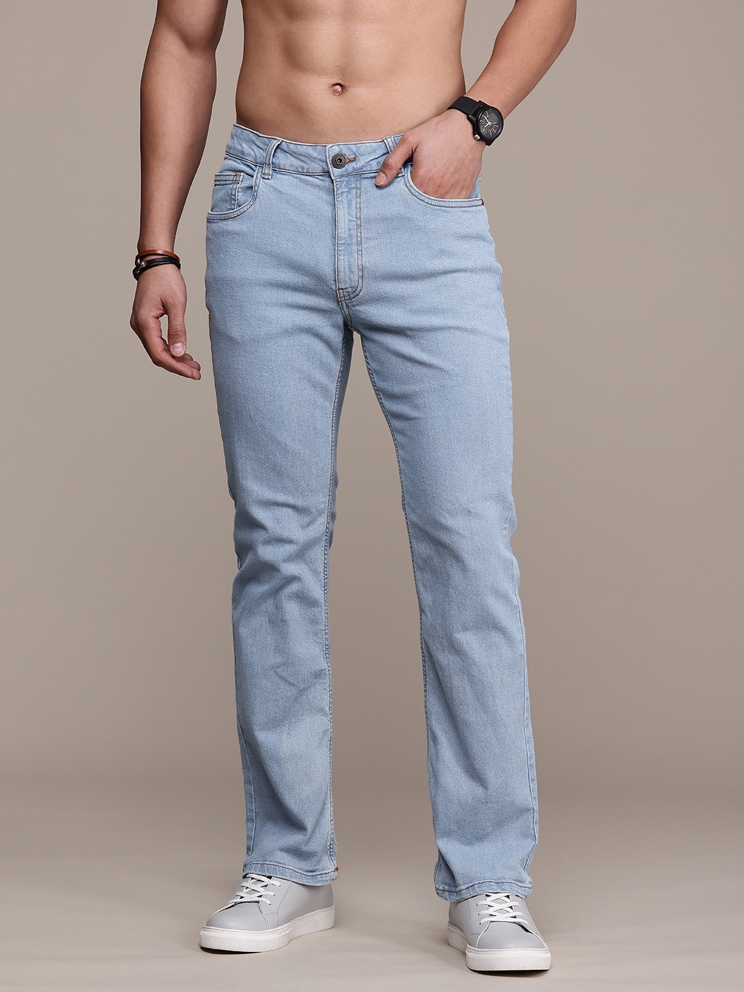 

Roadster Men Bootcut Heavy Fade Jeans, Blue
