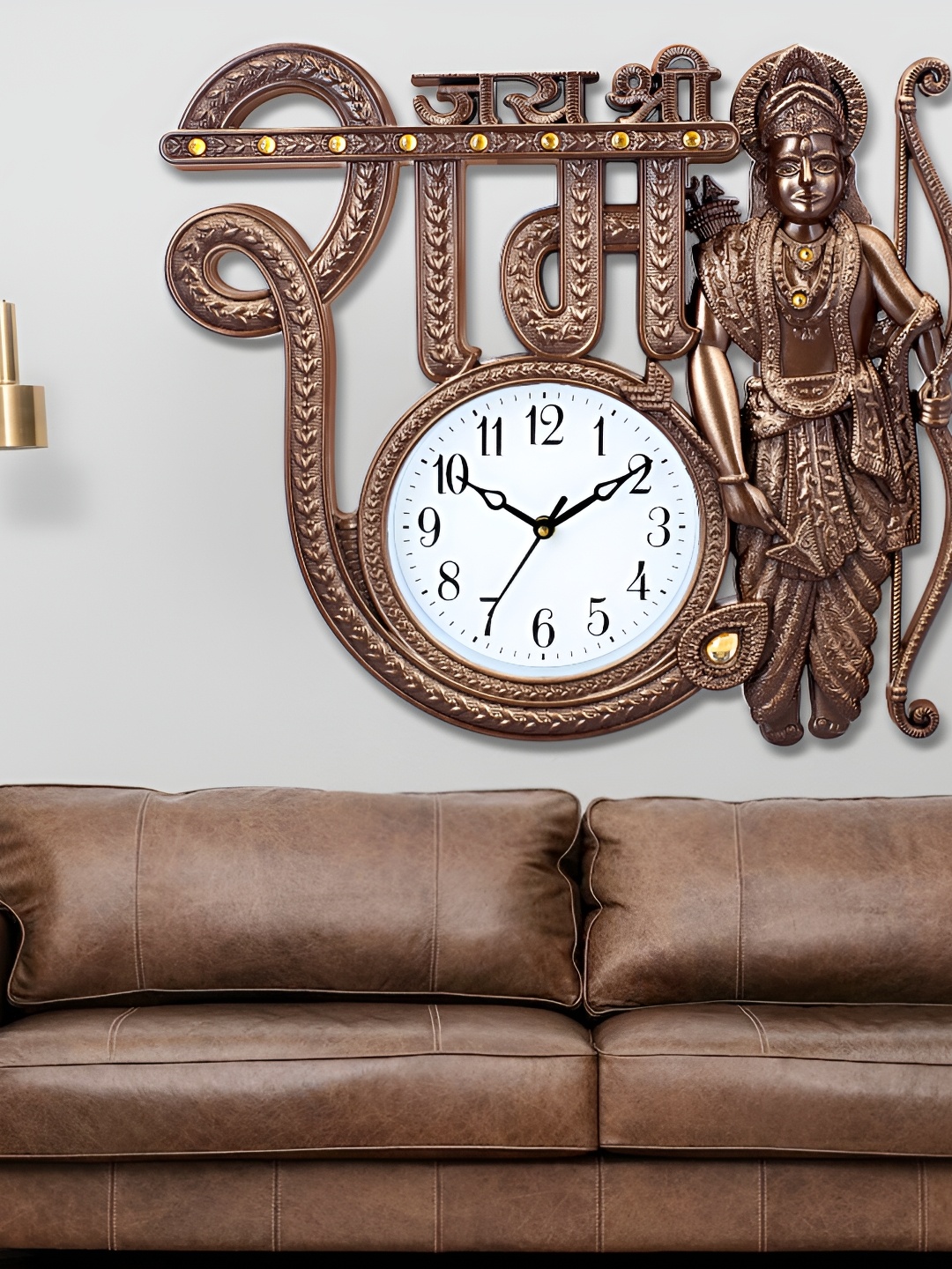 

Attractionz Beige Round Textured Analogue Contemporary Wall Clock